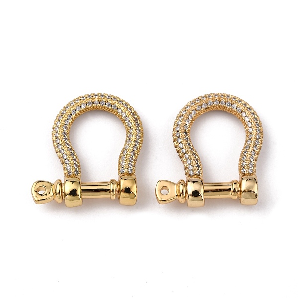 PandaHall Brass Micro Pave Clear Cubic Zirconia D-Ring Anchor Shackle Clasps, for Bracelets Making, Nickel Free, Real 16K Gold Plated...
PandaHall Brass Micro Pave Clear Cubic Zirconia D-Ring Anchor Shackle Clasps, for Bracelets Making, Nickel Free, Real 16K Gold Plated...