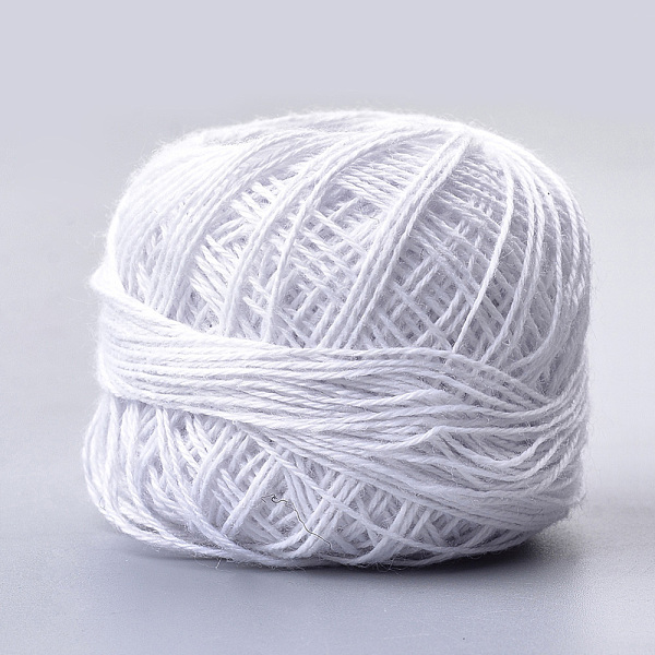 PandaHall Cotton Blend Threads, Macrame Cord, 3-Ply, with Spool, White, 0.5mm, about 60~62yards/roll(60~62 feet/roll) Cotton White
PandaHall Cotton Blend Threads, Macrame Cord, 3-Ply, with Spool, White, 0.5mm, about 60~62yards/roll(60~62 feet/roll) Cotton White
