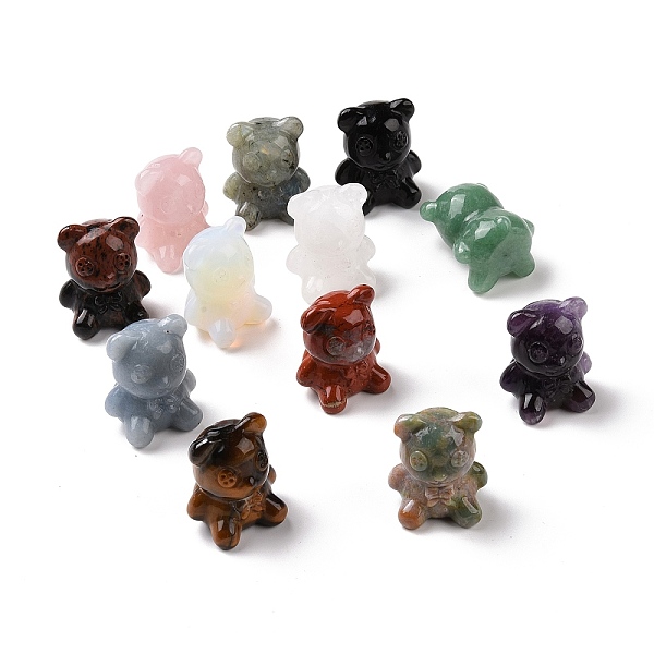 PandaHall Natural & Synthetic Gemstone Home Display Decorations, Bear, 21~22x24~25.5x31~32mm Mixed Stone Bear
PandaHall Natural & Synthetic Gemstone Home Display Decorations, Bear, 21~22x24~25.5x31~32mm Mixed Stone Bear