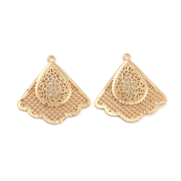 PandaHall Rack Plating Brass Hollow Pendants, Fan Charm, Light Gold, 29x29x5mm, Hole: 1.8mm Brass Fan
PandaHall Rack Plating Brass Hollow Pendants, Fan Charm, Light Gold, 29x29x5mm, Hole: 1.8mm Brass Fan