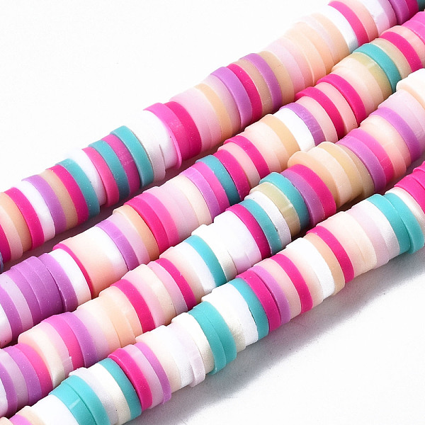 PandaHall Handmade Polymer Clay Beads Strands, for DIY Jewelry Crafts Supplies, Heishi Beads, Disc/Flat Round, Colorful, 6x0.5~1mm, Hole...
PandaHall Handmade Polymer Clay Beads Strands, for DIY Jewelry Crafts Supplies, Heishi Beads, Disc/Flat Round, Colorful, 6x0.5~1mm, Hole...