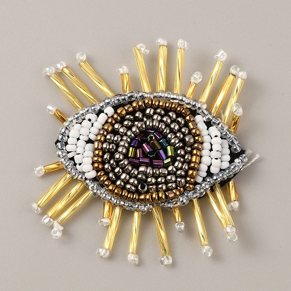 PandaHall Evil Eye Felt Cloth Patches, Glass Beaded Appliques, Stick On Patch, Costume Accessories, Gold, 57x50x5mm Cloth Evil Eye Gold
PandaHall Evil Eye Felt Cloth Patches, Glass Beaded Appliques, Stick On Patch, Costume Accessories, Gold, 57x50x5mm Cloth Evil Eye Gold
