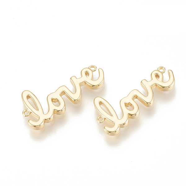 PandaHall Brass Links connectors, Word Love, Nickel Free, Real 18K Gold Plated, 25x11.5x2mm, Hole: 0.5mm Brass Word
PandaHall Brass Links connectors, Word Love, Nickel Free, Real 18K Gold Plated, 25x11.5x2mm, Hole: 0.5mm Brass Word