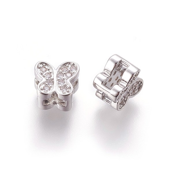 PandaHall Brass Micro Pave Cubic Zirconia Slide Charms, Butterfly, Clear, Platinum, 7x8x5.5mm, Hole: 2x5mm Brass+Cubic Zirconia Butterfly...
PandaHall Brass Micro Pave Cubic Zirconia Slide Charms, Butterfly, Clear, Platinum, 7x8x5.5mm, Hole: 2x5mm Brass+Cubic Zirconia Butterfly...
