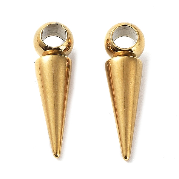 PandaHall Ion Plating(IP) 201 Stainless Steel Pendants, Cone Charm, Real 18K Gold Plated, 21x5.5~6mm, Hole: 3.2mm 201 Stainless Steel Cone
PandaHall Ion Plating(IP) 201 Stainless Steel Pendants, Cone Charm, Real 18K Gold Plated, 21x5.5~6mm, Hole: 3.2mm 201 Stainless Steel Cone