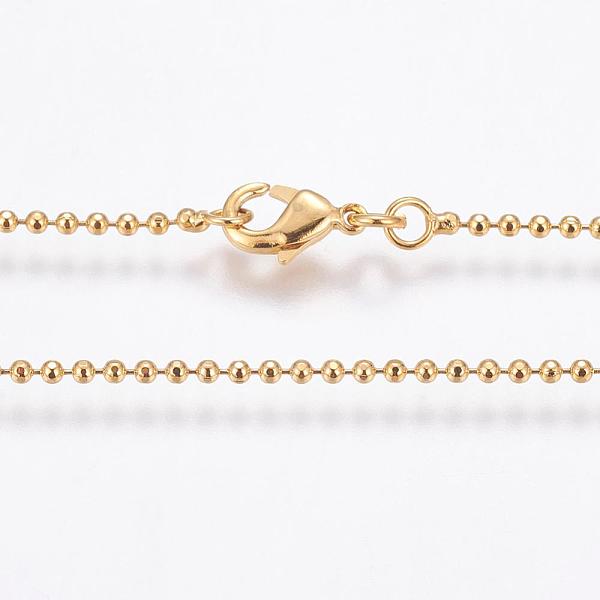 PandaHall Eco-Friendly Rack Plating Brass Chain Necklaces, Ball Chain, Long-Lasting Plated, Lead Free & Nickel Free, Golden, 17.7 inch(45cm)...
PandaHall Eco-Friendly Rack Plating Brass Chain Necklaces, Ball Chain, Long-Lasting Plated, Lead Free & Nickel Free, Golden, 17.7 inch(45cm)...