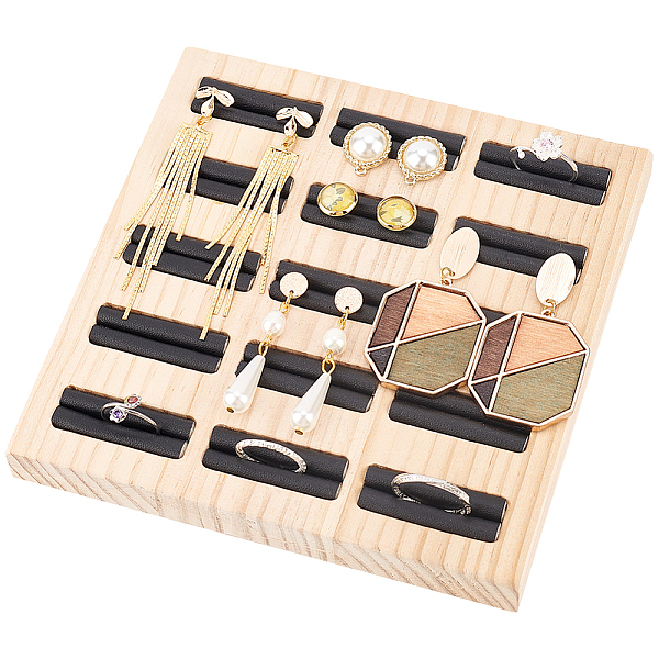 PandaHall FINGERINSPIRE Ring Earrings Trays Black Leather 15 Slots Bamboo Ring Holder 5.91x5.91x0.67inch Ring Display Board Ring Display...
PandaHall FINGERINSPIRE Ring Earrings Trays Black Leather 15 Slots Bamboo Ring Holder 5.91x5.91x0.67inch Ring Display Board Ring Display...