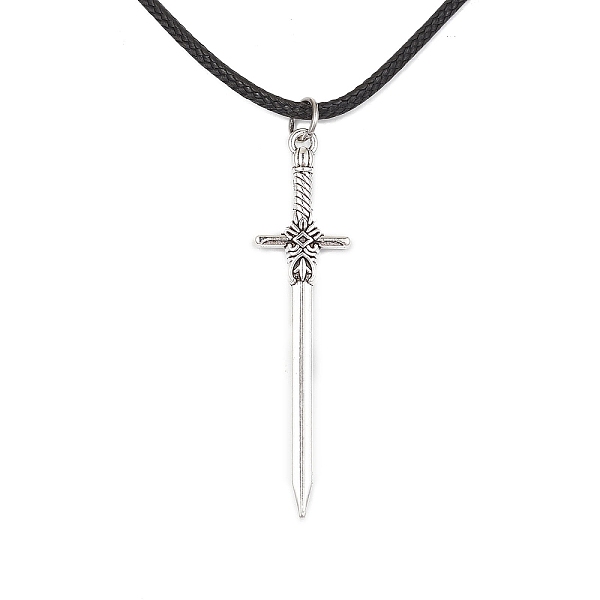 PandaHall Alloy Sword Pendant Necklace with Waxed Cords, Black, 17.40 inch(44.2cm) Alloy Tool Black
PandaHall Alloy Sword Pendant Necklace with Waxed Cords, Black, 17.40 inch(44.2cm) Alloy Tool Black