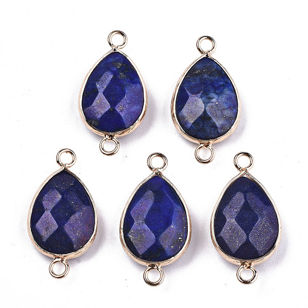 PandaHall Natural Lapis Lazuli Links Connectors, with Light Gold Tone Brass Findings, Faceted Teardrop, Blue, 27x14x6mm, Hole: 2mm Lapis...
PandaHall Natural Lapis Lazuli Links Connectors, with Light Gold Tone Brass Findings, Faceted Teardrop, Blue, 27x14x6mm, Hole: 2mm Lapis...