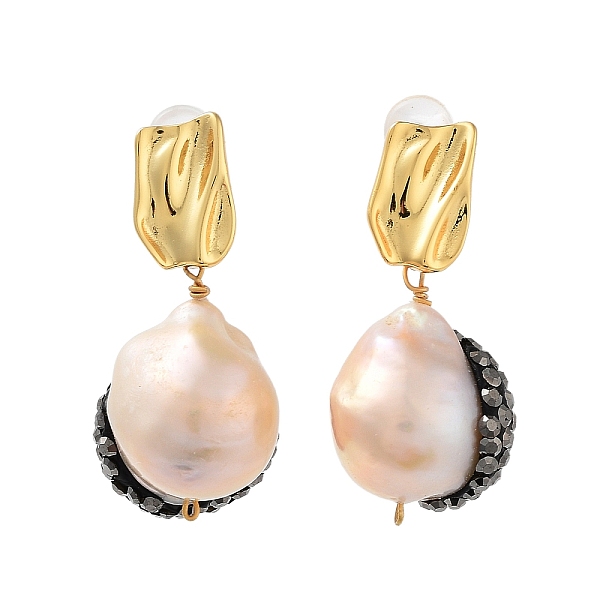 PandaHall Potato Natural Pearl Stud Earrings for Women, Sterling Silver Rhinestone Dangle Earrings, Real 18K Gold Plated, 31x14mm Pearl...
PandaHall Potato Natural Pearl Stud Earrings for Women, Sterling Silver Rhinestone Dangle Earrings, Real 18K Gold Plated, 31x14mm Pearl...