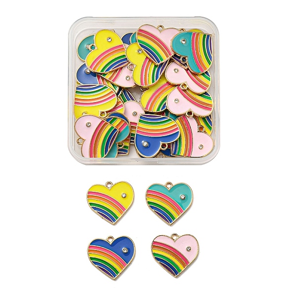 PandaHall 32Pcs 4 Colors Alloy Enamel Pendants, Light Gold, with Rhinestone, Cadmium Free & Nickel Free & Lead Free, Heart, Mixed Color..., Multicolor
PandaHall 32Pcs 4 Colors Alloy Enamel Pendants, Light Gold, with Rhinestone, Cadmium Free & Nickel Free & Lead Free, Heart, Mixed Color..., Multicolor