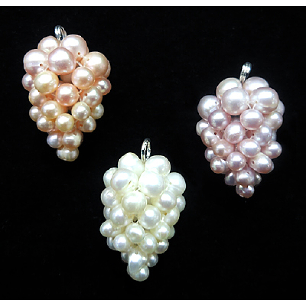 PandaHall Natural Cultured Freshwater Pearl Pendants, Grape, Mixed Color, Size: about 18~20mm wide, 30~31mm long, hole: 2mm Pearl Others..., Multicolor
PandaHall Natural Cultured Freshwater Pearl Pendants, Grape, Mixed Color, Size: about 18~20mm wide, 30~31mm long, hole: 2mm Pearl Others..., Multicolor