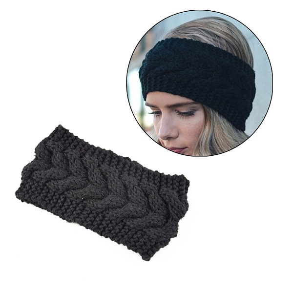 PandaHall Polyacrylonitrile Fiber Yarn Warmer Headbands, Soft Stretch Thick Cable Knit Head Wrap for Women, Black, 210x110mm Polyester Black
PandaHall Polyacrylonitrile Fiber Yarn Warmer Headbands, Soft Stretch Thick Cable Knit Head Wrap for Women, Black, 210x110mm Polyester Black
