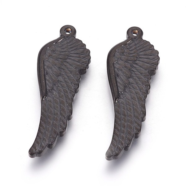 PandaHall 304 Stainless Steel Pendants, Wing, Gunmetal, 38.5x13x3mm, Hole: 1.5mm 304 Stainless Steel Wing
PandaHall 304 Stainless Steel Pendants, Wing, Gunmetal, 38.5x13x3mm, Hole: 1.5mm 304 Stainless Steel Wing