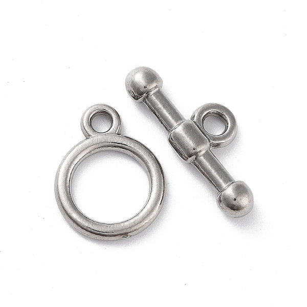 PandaHall 304 Stainless Steel Ring Toggle Clasps, Stainless Steel Color, 13x10x1.5mm, Hole: 1.6mm, Bar: 7x17x3.5mm, Hole: 1.8mm 304...
PandaHall 304 Stainless Steel Ring Toggle Clasps, Stainless Steel Color, 13x10x1.5mm, Hole: 1.6mm, Bar: 7x17x3.5mm, Hole: 1.8mm 304...
