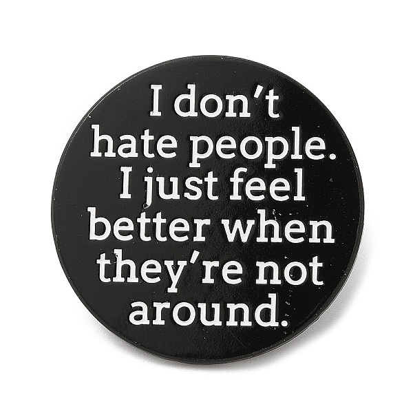 PandaHall Word I Don't Hate People Enamel Pin, Electrophoresis Black Zinc Alloy Brooch for Backpack Clothes, Black, 30.5x1.7mm Alloy+Enamel...
PandaHall Word I Don't Hate People Enamel Pin, Electrophoresis Black Zinc Alloy Brooch for Backpack Clothes, Black, 30.5x1.7mm Alloy+Enamel...