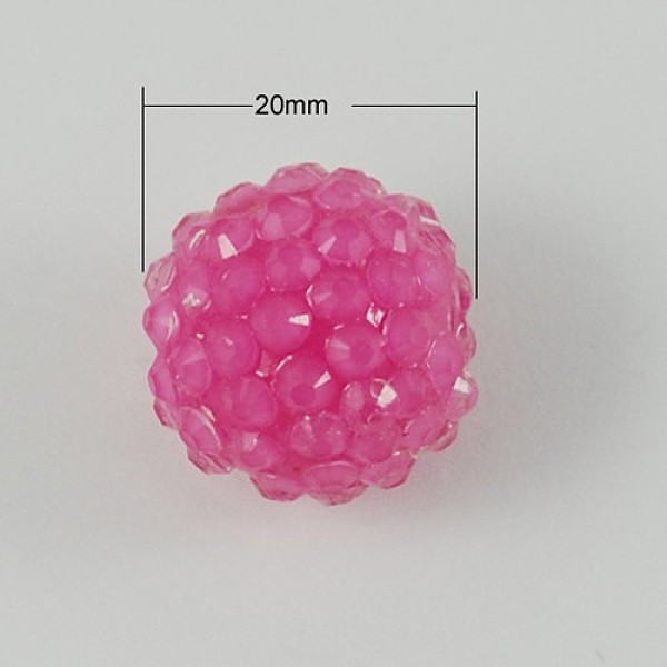 PandaHall Transparent Style Chunky Round Resin Rhinestone Bubblegum Ball Beads, Camellia, 20x18mm, Hole: about 2.5mm Resin+Rhinestone Round..., Pink
PandaHall Transparent Style Chunky Round Resin Rhinestone Bubblegum Ball Beads, Camellia, 20x18mm, Hole: about 2.5mm Resin+Rhinestone Round..., Pink