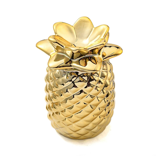 PandaHall Porcelain Pineapple Figurines, for Home Desktop Decoration, Gold, 100x26x126mm Porcelain Pineapple Gold
PandaHall Porcelain Pineapple Figurines, for Home Desktop Decoration, Gold, 100x26x126mm Porcelain Pineapple Gold