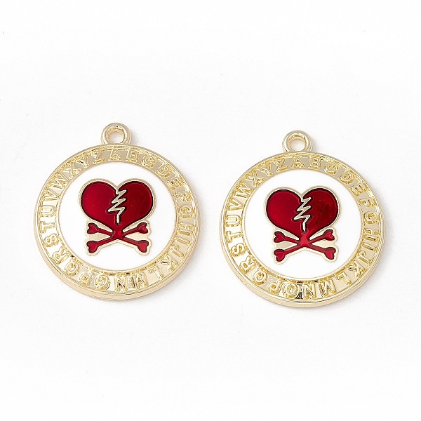 PandaHall Halloween Alloy Enamel Pendants, Flat Round with Heart, Light Gold, 23x20x1.5mm, Hole: 1.6mm Alloy+Enamel Letter A~Z
PandaHall Halloween Alloy Enamel Pendants, Flat Round with Heart, Light Gold, 23x20x1.5mm, Hole: 1.6mm Alloy+Enamel Letter A~Z