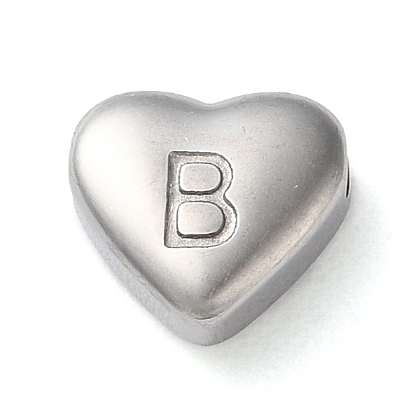 PandaHall 201 Stainless Steel Beads, Stainless Steel Color, Heart, Letter B, 7x8x3.5mm, Hole: 1.5mm 201 Stainless Steel Letter B
PandaHall 201 Stainless Steel Beads, Stainless Steel Color, Heart, Letter B, 7x8x3.5mm, Hole: 1.5mm 201 Stainless Steel Letter B