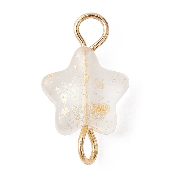 PandaHall Spray Painted Glass Connector Charms, Star Links with Golden Tone Brass Double Loops, Clear, 14.5~15x8x4mm, Hole: 1.7~2mm...
PandaHall Spray Painted Glass Connector Charms, Star Links with Golden Tone Brass Double Loops, Clear, 14.5~15x8x4mm, Hole: 1.7~2mm...