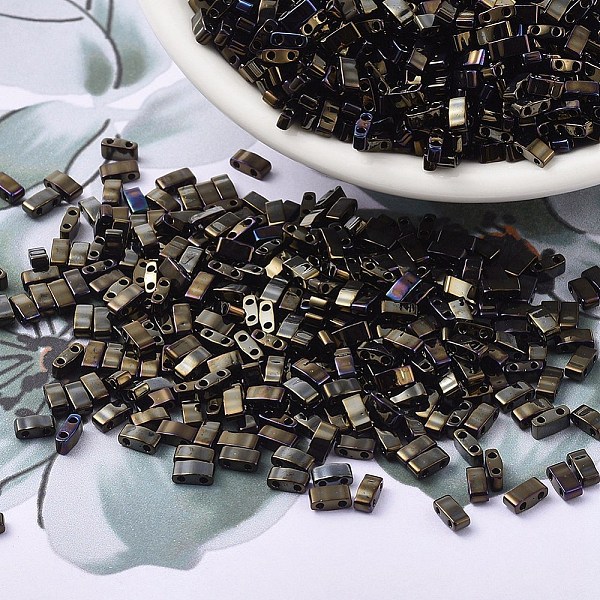 PandaHall MIYUKI Half TILA Beads, Japanese Seed Beads, 2 Hole, (HTL458) Metallic Brown Iris, 5x2.3x1.9mm, Hole: 0.8mm, about 250pcs/10g...
PandaHall MIYUKI Half TILA Beads, Japanese Seed Beads, 2 Hole, (HTL458) Metallic Brown Iris, 5x2.3x1.9mm, Hole: 0.8mm, about 250pcs/10g...