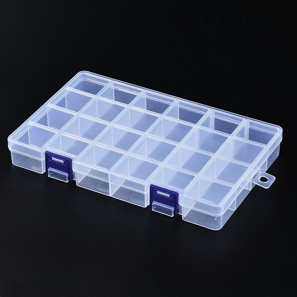PandaHall Rectangle Polypropylene(PP) Bead Storage Containers, 24 Compartment Organizer Boxes, with Hinged Lid, for Jewelry Small..., Clear
PandaHall Rectangle Polypropylene(PP) Bead Storage Containers, 24 Compartment Organizer Boxes, with Hinged Lid, for Jewelry Small..., Clear