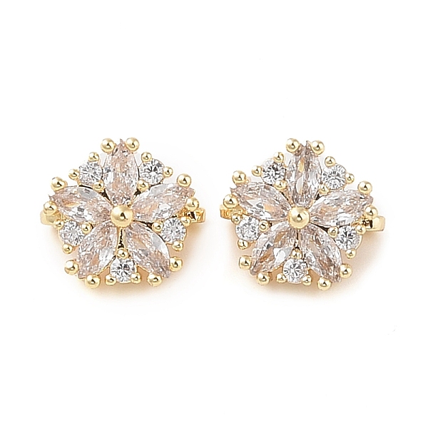PandaHall Brass Pave Cubic Zirconia Spacer Bars, Snowflake, Golden, Pearl Pink, 10.5x12x2mm, Hole: 1.5mm Brass+Cubic Zirconia Snowflake
PandaHall Brass Pave Cubic Zirconia Spacer Bars, Snowflake, Golden, Pearl Pink, 10.5x12x2mm, Hole: 1.5mm Brass+Cubic Zirconia Snowflake