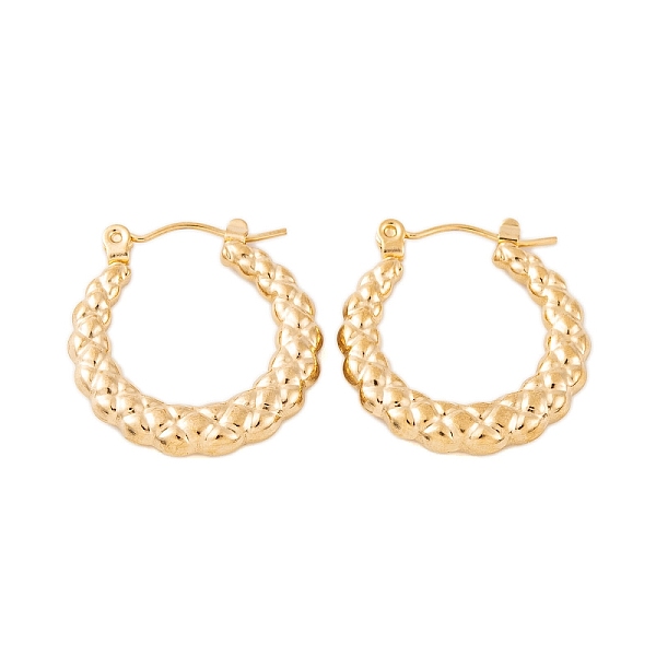 PandaHall Ion Plating(IP) 304 Stainless Steel Hoop Earrings for Women, Textured Ring, Real 18K Gold Plated, 23x4mm 304 Stainless Steel Ring
PandaHall Ion Plating(IP) 304 Stainless Steel Hoop Earrings for Women, Textured Ring, Real 18K Gold Plated, 23x4mm 304 Stainless Steel Ring