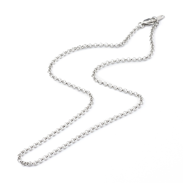 PandaHall 304 Stainless Steel Rolo Chain Necklaces, Stainless Steel Color, 18.11 inch(460mm) 304 Stainless Steel
PandaHall 304 Stainless Steel Rolo Chain Necklaces, Stainless Steel Color, 18.11 inch(460mm) 304 Stainless Steel