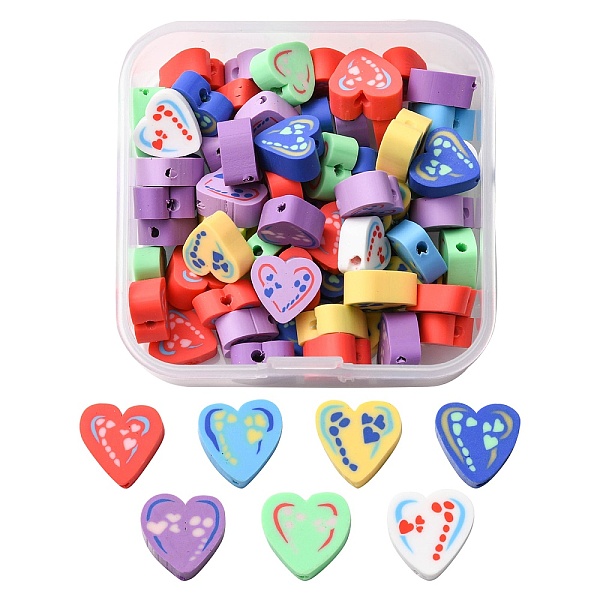 PandaHall 65Pcs Handmade Polymer Clay Beads, Heart, Mixed Color, 8~11x9~10.5x4~5mm, Hole: 1.2~1.6mm Polymer Clay Heart Multicolor
PandaHall 65Pcs Handmade Polymer Clay Beads, Heart, Mixed Color, 8~11x9~10.5x4~5mm, Hole: 1.2~1.6mm Polymer Clay Heart Multicolor
