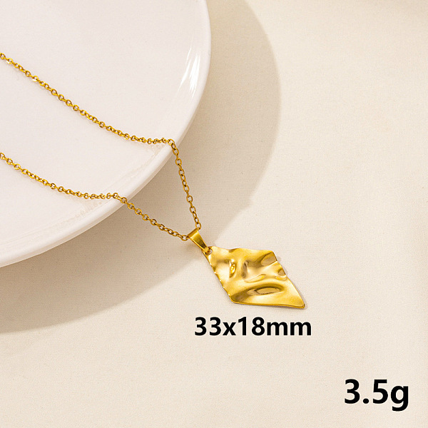 PandaHall Stainless Steel Rhombus Pendant Necklaces, Cable Chain Necklaces, Real 18K Gold Plated Stainless Steel
PandaHall Stainless Steel Rhombus Pendant Necklaces, Cable Chain Necklaces, Real 18K Gold Plated Stainless Steel