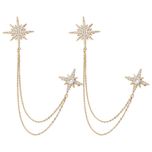 PandaHall Gold Brooch Chain, Star Brooch Lapel Pin Cubic Zirconia Brooch Gold Brooch Pin with Tassel Chain for Career Suit Tuxedo of Shirts...
PandaHall Gold Brooch Chain, Star Brooch Lapel Pin Cubic Zirconia Brooch Gold Brooch Pin with Tassel Chain for Career Suit Tuxedo of Shirts...