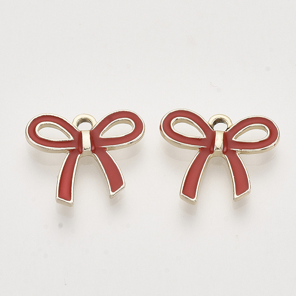 PandaHall Light Gold Plated Alloy Pendants, with Enamel, Bowknot, Red, 16x18x2.5mm, Hole: 2mm Alloy+Enamel Bowknot Red
PandaHall Light Gold Plated Alloy Pendants, with Enamel, Bowknot, Red, 16x18x2.5mm, Hole: 2mm Alloy+Enamel Bowknot Red