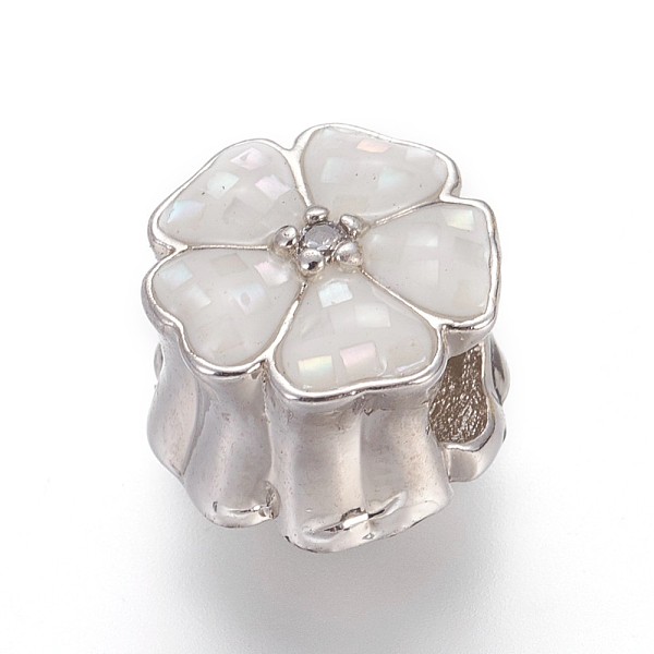 PandaHall Brass Micro Pave Cubic Zirconia European Beads, Large Hole Beads, with Enamel and Freshwater Shell, Flower, Platinum, Mixed Color..., Multicolor
PandaHall Brass Micro Pave Cubic Zirconia European Beads, Large Hole Beads, with Enamel and Freshwater Shell, Flower, Platinum, Mixed Color..., Multicolor