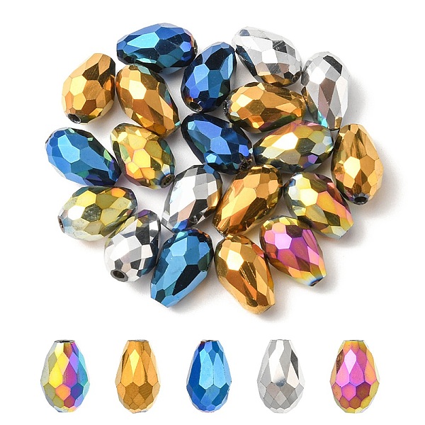 PandaHall Electroplate Glass Beads Strands, Faceted, Teardrop, Mixed Color, 12x8mm, Hole: 1mm Glass Teardrop
PandaHall Electroplate Glass Beads Strands, Faceted, Teardrop, Mixed Color, 12x8mm, Hole: 1mm Glass Teardrop