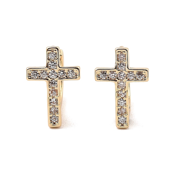 PandaHall Brass Micro Pave Cubic Zirconia Hoop Earrings, Cross, Light Gold, 15x10x12.5mm Cubic Zirconia Cross
PandaHall Brass Micro Pave Cubic Zirconia Hoop Earrings, Cross, Light Gold, 15x10x12.5mm Cubic Zirconia Cross