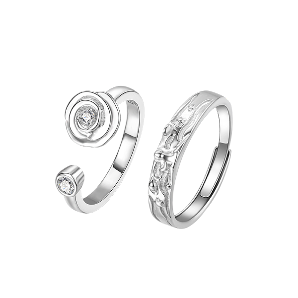 PandaHall S925 Silver Little Prince and Rose Couple Rings Romantic Sweet Sterling Silver
PandaHall S925 Silver Little Prince and Rose Couple Rings Romantic Sweet Sterling Silver