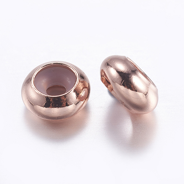 PandaHall Brass Beads, with Rubber Inside, Slider Beads, Stopper Beads, Rondelle, Rose Gold, 10x4mm, Hole: 2mm Brass Rondelle
PandaHall Brass Beads, with Rubber Inside, Slider Beads, Stopper Beads, Rondelle, Rose Gold, 10x4mm, Hole: 2mm Brass Rondelle