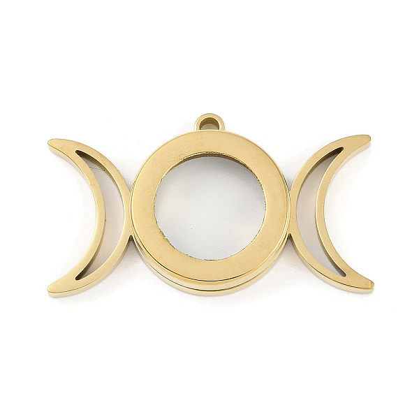 PandaHall Ion Plating(IP) 304 Stainless Stee Locket Pendants, with Glass, Triple Moon Charm, Real 18K Gold Plated, 23x39.5x6mm, Hole: 2.2mm...
PandaHall Ion Plating(IP) 304 Stainless Stee Locket Pendants, with Glass, Triple Moon Charm, Real 18K Gold Plated, 23x39.5x6mm, Hole: 2.2mm...