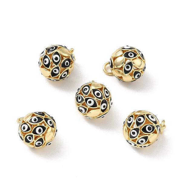 PandaHall Brass Enamel Charms, with Jump Ring, Golden, Round with Evil Eye, Black, 14.5x12mm Brass+Enamel Evil Eye Black
PandaHall Brass Enamel Charms, with Jump Ring, Golden, Round with Evil Eye, Black, 14.5x12mm Brass+Enamel Evil Eye Black