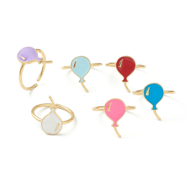 PandaHall Brass Enamel Cuff Rings, Open Rings, Balloon, Golden, Mixed Color, US Size 5~6, Inner Diameter: 16~16.5mm Brass Multicolor
PandaHall Brass Enamel Cuff Rings, Open Rings, Balloon, Golden, Mixed Color, US Size 5~6, Inner Diameter: 16~16.5mm Brass Multicolor