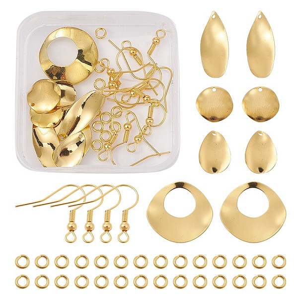 PandaHall DIY Geometry Earring Making Kit, Including Teardrop & Flat Round & Oval Brass Pendants & Jump Rings, Iron Earring Hooks, Golden...
PandaHall DIY Geometry Earring Making Kit, Including Teardrop & Flat Round & Oval Brass Pendants & Jump Rings, Iron Earring Hooks, Golden...