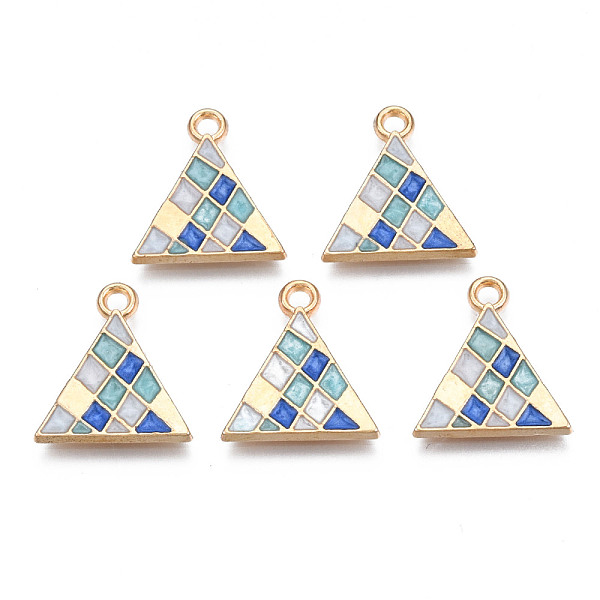 PandaHall Alloy Enamel Pendants, Cadmium Free & Lead Free, Light Gold, Triangle, Royal Blue, 17x15x1.5mm, Hole: 1.8mm Alloy+Enamel Triangle
PandaHall Alloy Enamel Pendants, Cadmium Free & Lead Free, Light Gold, Triangle, Royal Blue, 17x15x1.5mm, Hole: 1.8mm Alloy+Enamel Triangle