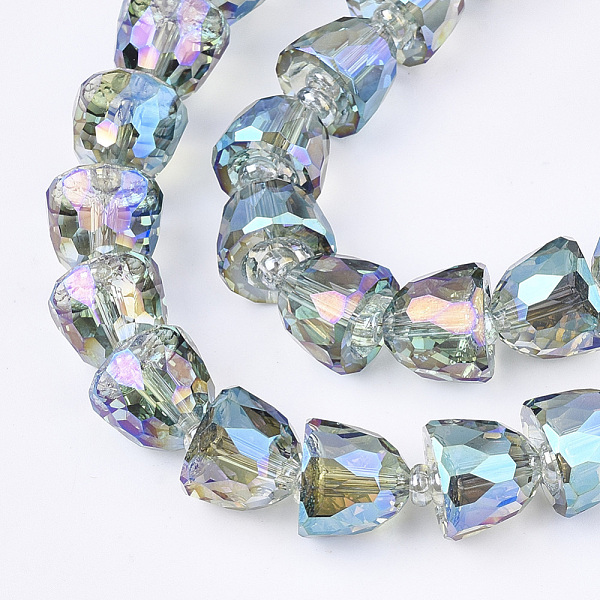 PandaHall Electroplated Glass Beads, Faceted, Bell, Pale Turquoise, 10.5~11x9mm, Hole: 1mm Glass Bell Cyan
PandaHall Electroplated Glass Beads, Faceted, Bell, Pale Turquoise, 10.5~11x9mm, Hole: 1mm Glass Bell Cyan