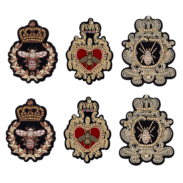 PandaHall AHADERMAKER 6Pcs 3 Style Bees Pattern Computerized Embroidery Cloth Iron on/Sew on Patches, Beading Crown Appliques with..., Gold
PandaHall AHADERMAKER 6Pcs 3 Style Bees Pattern Computerized Embroidery Cloth Iron on/Sew on Patches, Beading Crown Appliques with..., Gold