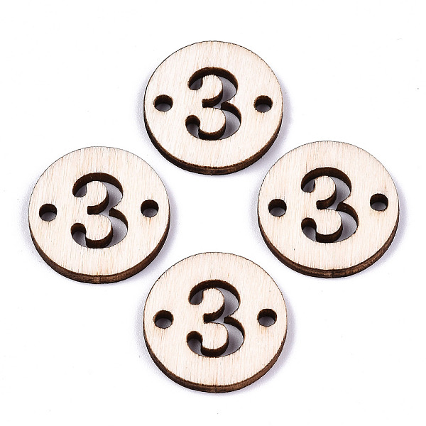 PandaHall Unfinished Natural Poplar Wood Links Connectors, Laser Cut, Flat Round with Number, Num.3, 19.5x2.5mm, Hole: 2mm Wood Number
PandaHall Unfinished Natural Poplar Wood Links Connectors, Laser Cut, Flat Round with Number, Num.3, 19.5x2.5mm, Hole: 2mm Wood Number