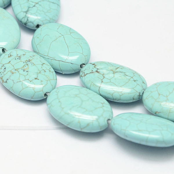 PandaHall Natural Howlite Beads Strands, Oval, Dyed & Heated, Aquamarine, 18x13.5x6mm, Hole: 1mm, about 22pcs/strand, 15.7 inch(40cm)..., Green
PandaHall Natural Howlite Beads Strands, Oval, Dyed & Heated, Aquamarine, 18x13.5x6mm, Hole: 1mm, about 22pcs/strand, 15.7 inch(40cm)..., Green