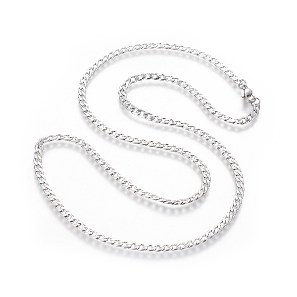 PandaHall 304 Stainless Steel Curb Chain Necklaces, with Lobster Claw Clasps, Stainless Steel Color, 23.7 inch(60.2cm), 3mm 304 Stainless...
PandaHall 304 Stainless Steel Curb Chain Necklaces, with Lobster Claw Clasps, Stainless Steel Color, 23.7 inch(60.2cm), 3mm 304 Stainless...