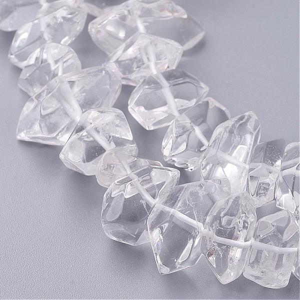 PandaHall Natural Quartz Crystal Beads Strands, Rock Crystal Beads, Nuggets, 14.5~21.5x7~9x7~11mm, Hole: 1mm, about 60pcs/strand, 15.3 inch..., Clear
PandaHall Natural Quartz Crystal Beads Strands, Rock Crystal Beads, Nuggets, 14.5~21.5x7~9x7~11mm, Hole: 1mm, about 60pcs/strand, 15.3 inch..., Clear